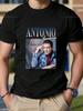 Klassisches T-Shirt mit Poster-Aufdruck, das das Bild des renommierten spanischen Schauspielers Antonio Banderas zeigt,