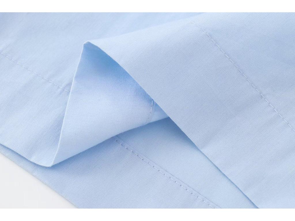 2024 Winter European & American Style Women's Fashion Turn-Down Collar Poplin Short Shirt with Jewelry Accents