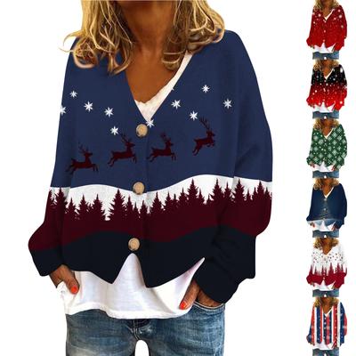 Damenmode Kurzmantel Lässig Langarm Bedruckt Einreihig Plüschoberteil