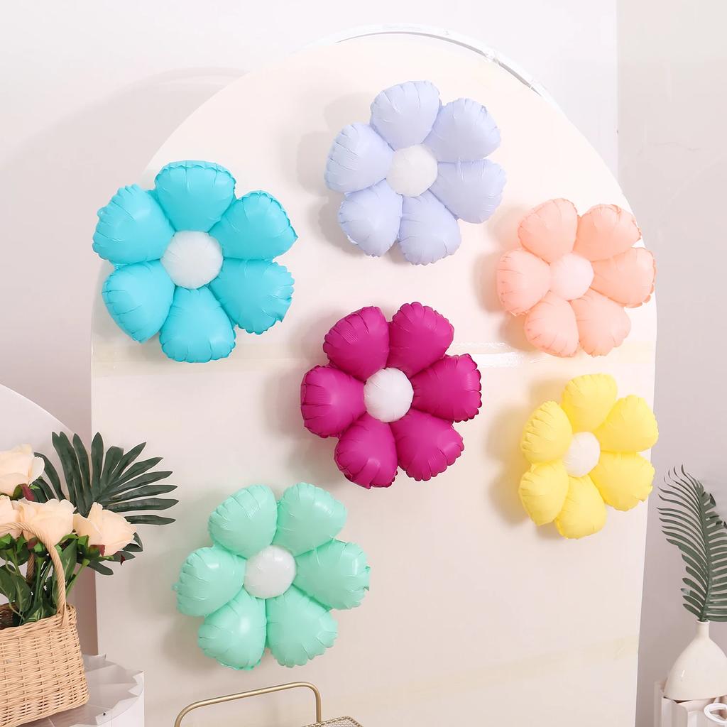 10pcs Flower Balloons Pink Rose Red Purple Flower Balloon Birthday Party Wedding Decorations