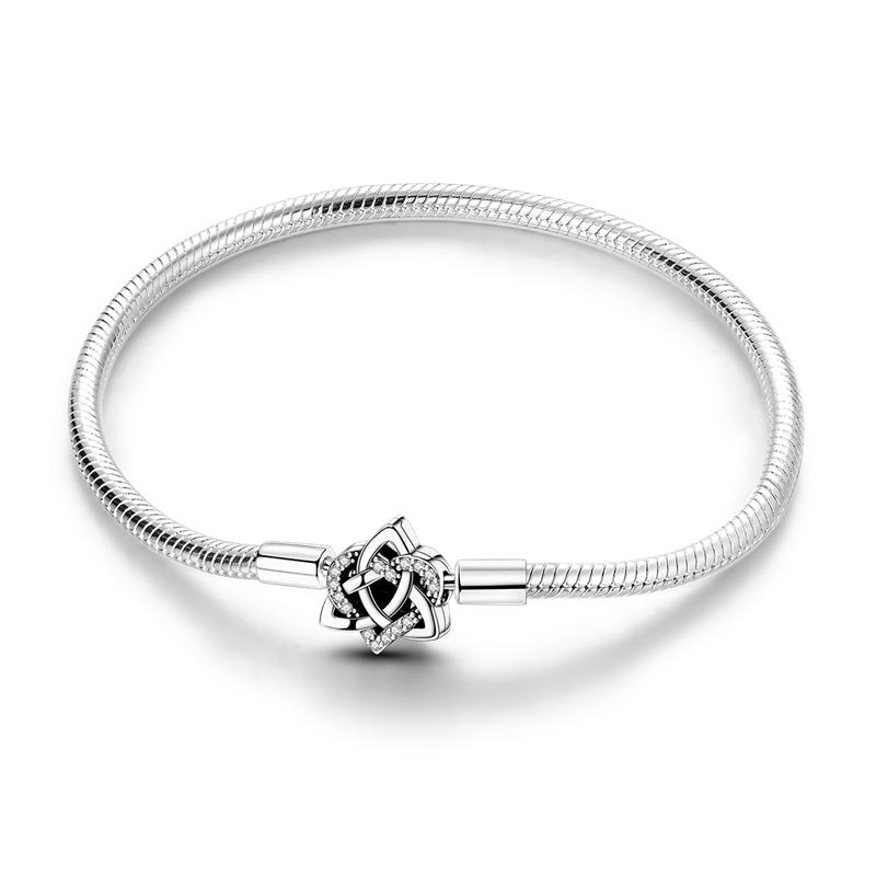Bracelets Ideal For Women Copper Heart Clip Bracelets Copper Compatible With Authentic Charm Bead Charms Pendant Jewellery Ideal For Women Do It Yours