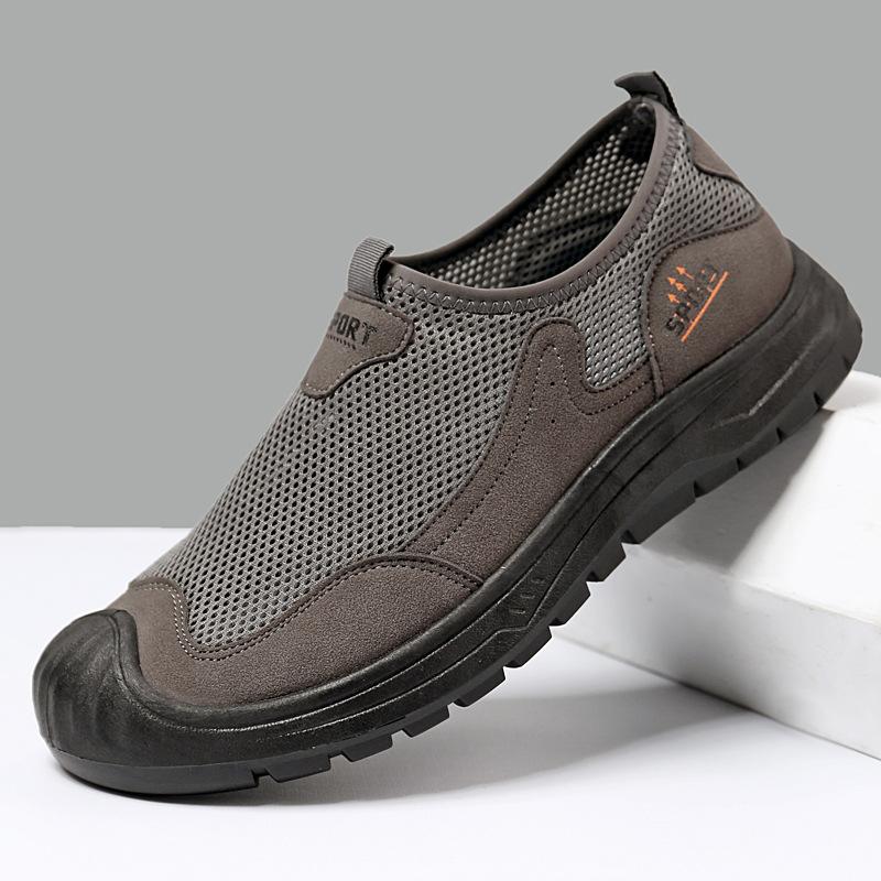 Open-cell Breathable Men's Shoes, Holey Shoes, Sporty Casual Shoes with Anti-slip Properties