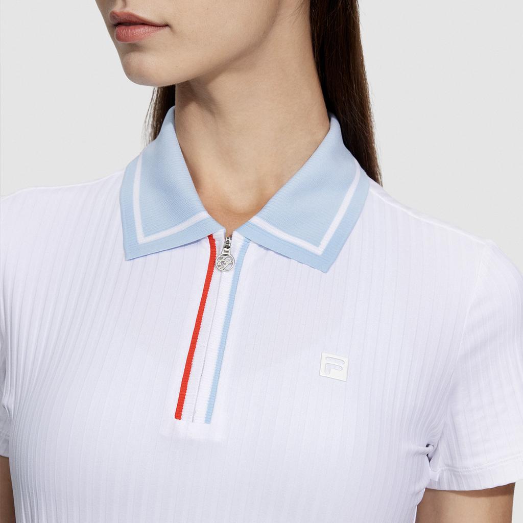 New FILA Polo Shirt Women's Jade White A11W425102FWT