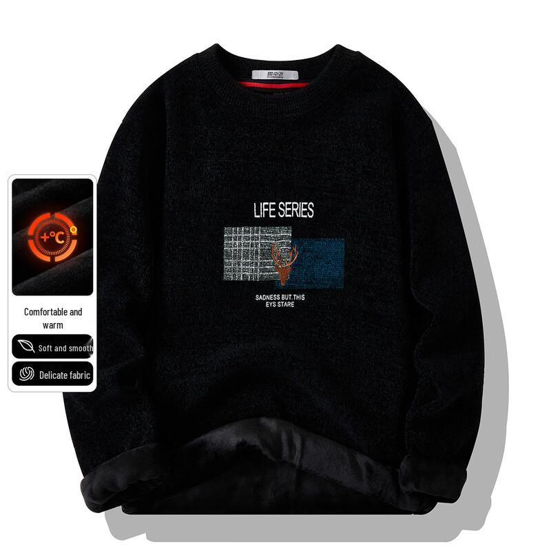 SNOWFLYING Men s Fleece Lined Thermal Sweatshirt 2XL