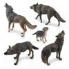 Simulated Brown Wolf Series Roaring Wolf Predation Wolf Head Up Wolf Walking Wolf Model Static Tabletop Ornament Toy