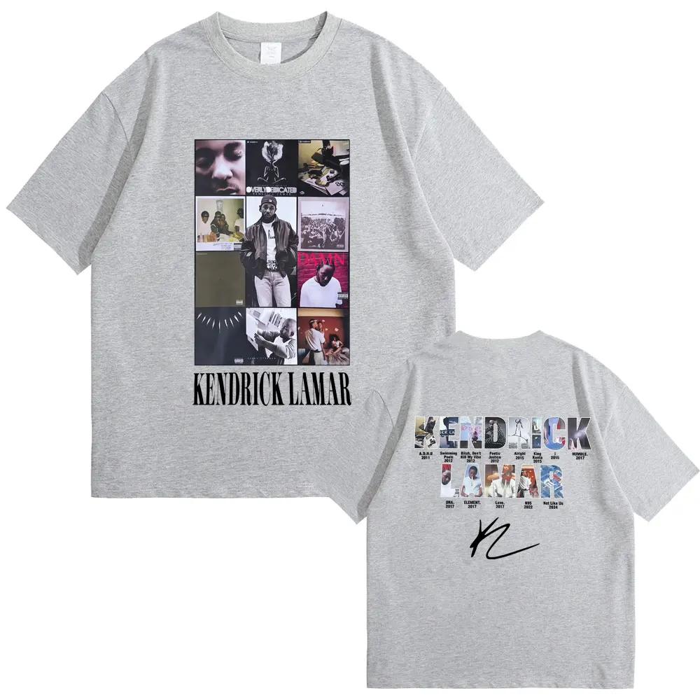 Hot Rapper Kendrick Lamar Album Cover Graphic T-shirt Summer Men Hip Hop Retro Oversized Streetwear Male Fashion Trend T Shirts
