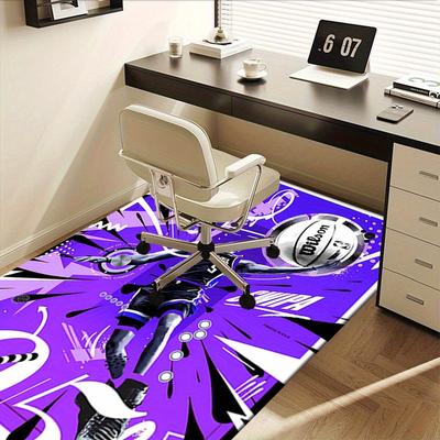 Office Carpet: Basketball Player Illustration Sofa Rug, Chair Mat Protection