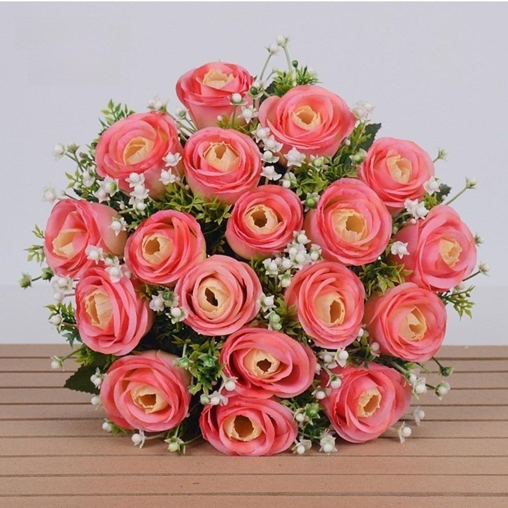 Bride Bouquet Artificial Rose Bouquet DIY Craft Decorative Artificial Rose Wedding Decorations