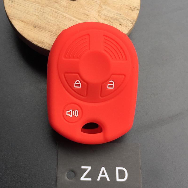 ZAD Silicone Car Key Case Cover Protector shell fob skin For Ford Escape Transit Connect SAAB TID AERO 3 buttons key