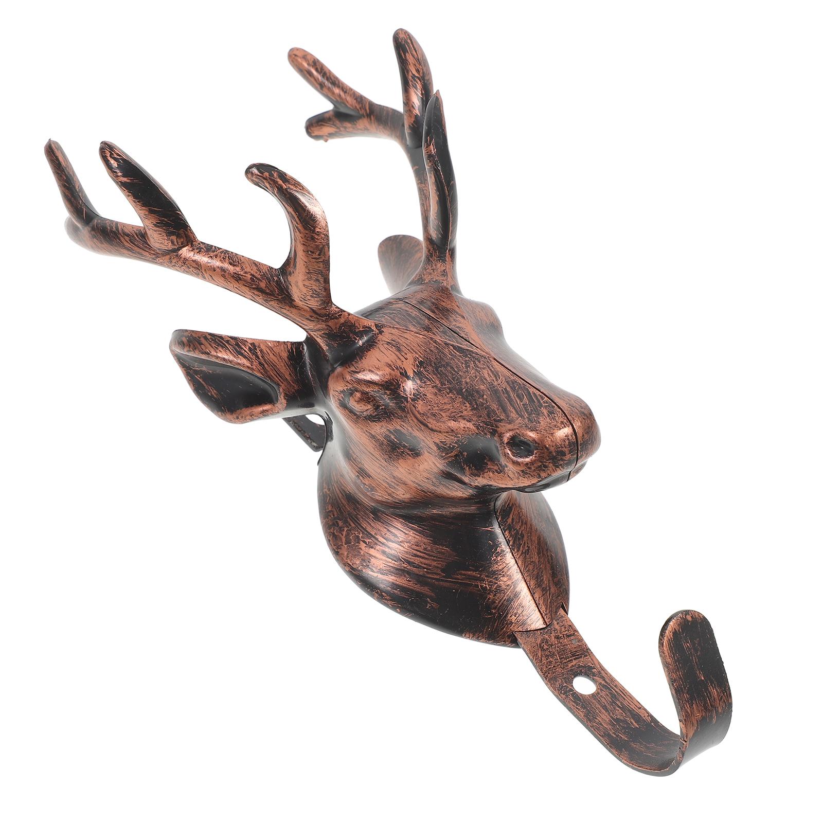 

Крючок в виде головы оленя, крючок для ванной комнаты, крючок для комнаты, крючок для кухни, крючок в стиле фермерского дома, декоративный крючок для одежды, крючок для полотенец, крючок для спальни 17.00X7.50X7.10CM темно-коричневого