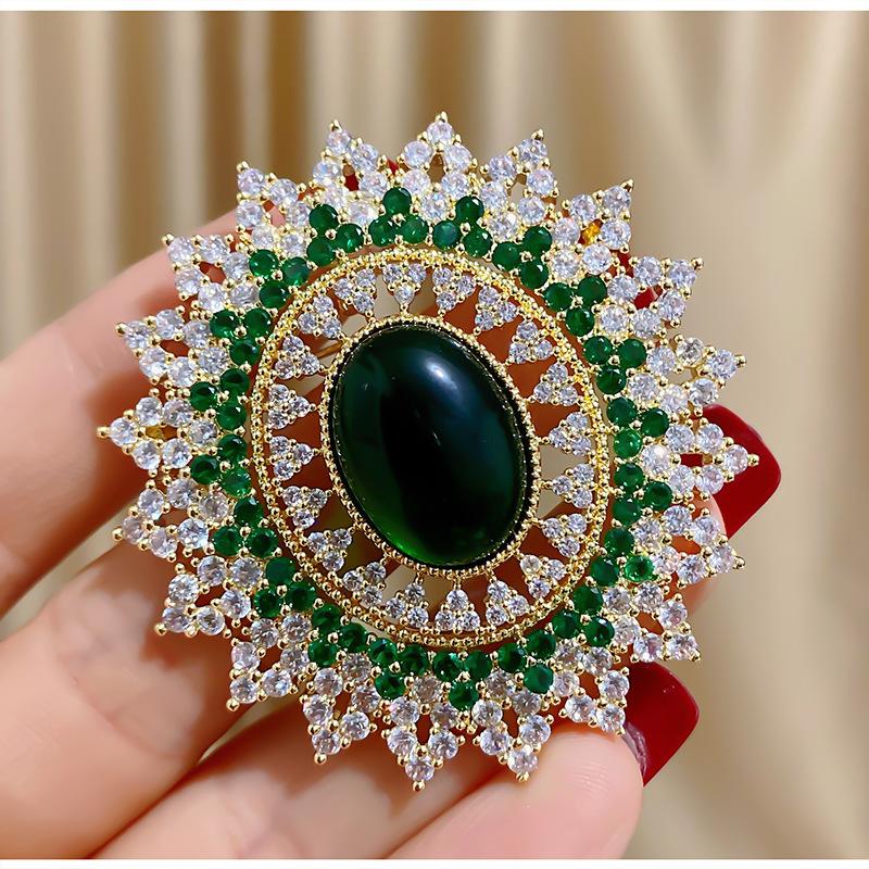 Senior Brooches Flower Leaf Brooch Pins for Women Suit Pendant  Fashion Brooches Jewelry