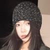 Cool Black Sequins Party Hat Breathable Skull Hat Party Bonnet Knit Hat