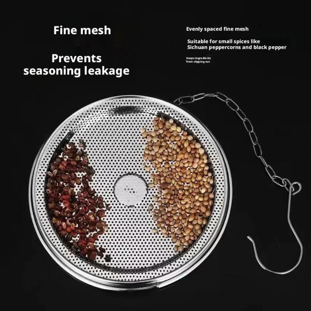 Stainless Steel Brine Spice Filter Basket 8 x 9 cm with 1.2 mm Fine Mesh Holes for Cooking Preparation Durable Corrosion-Resistant Kitchen Strainer