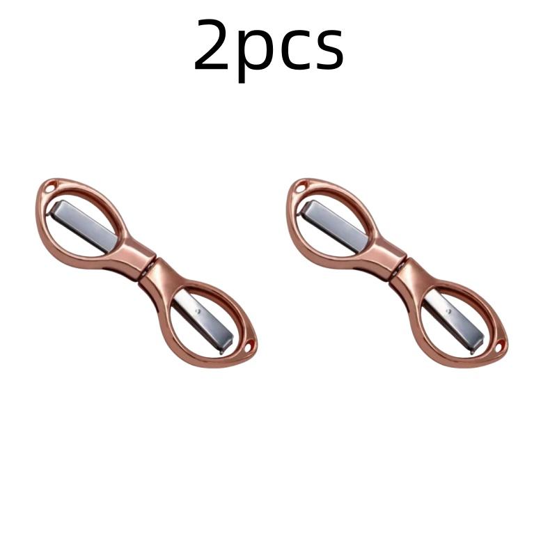 Simple Portable Folding Scissors Solid Color Glasses Shape Paper Cutters Students Handmade DIY Tools School Office Supplies