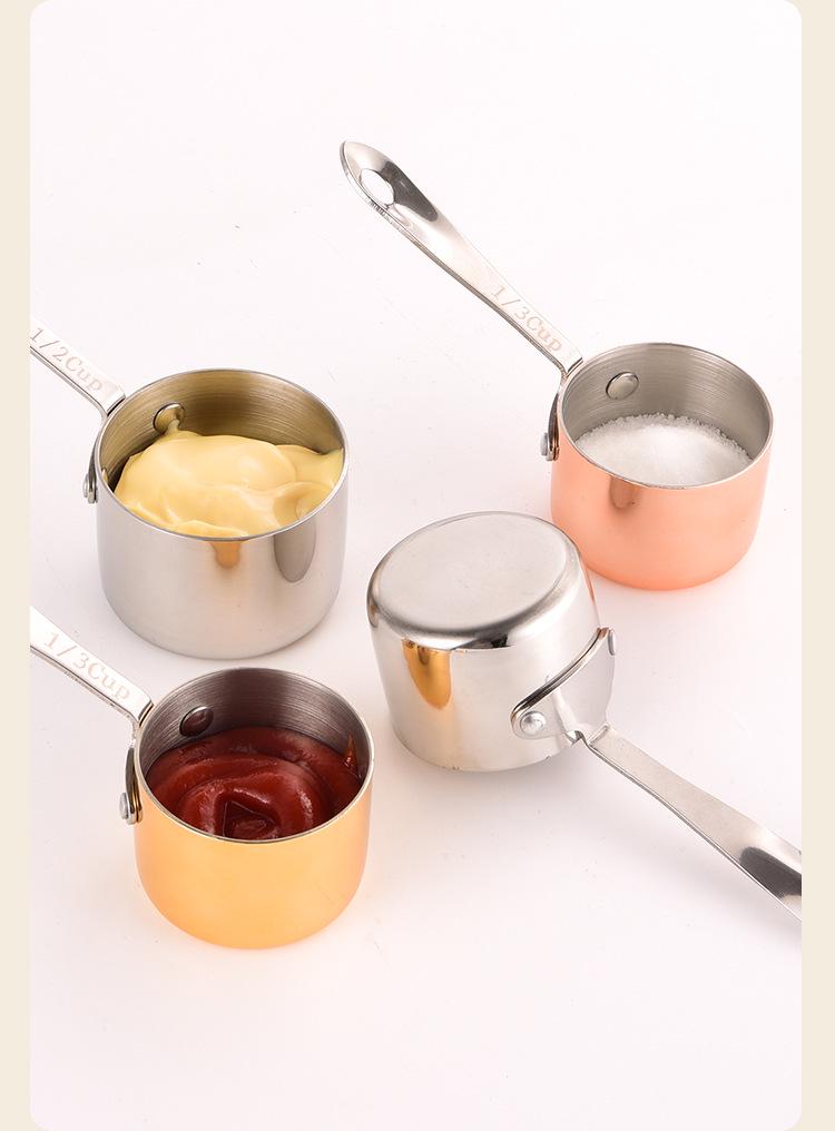 304 Stainless Steel Sauce Cup with Handle for American Western Cuisine, Custom Logo