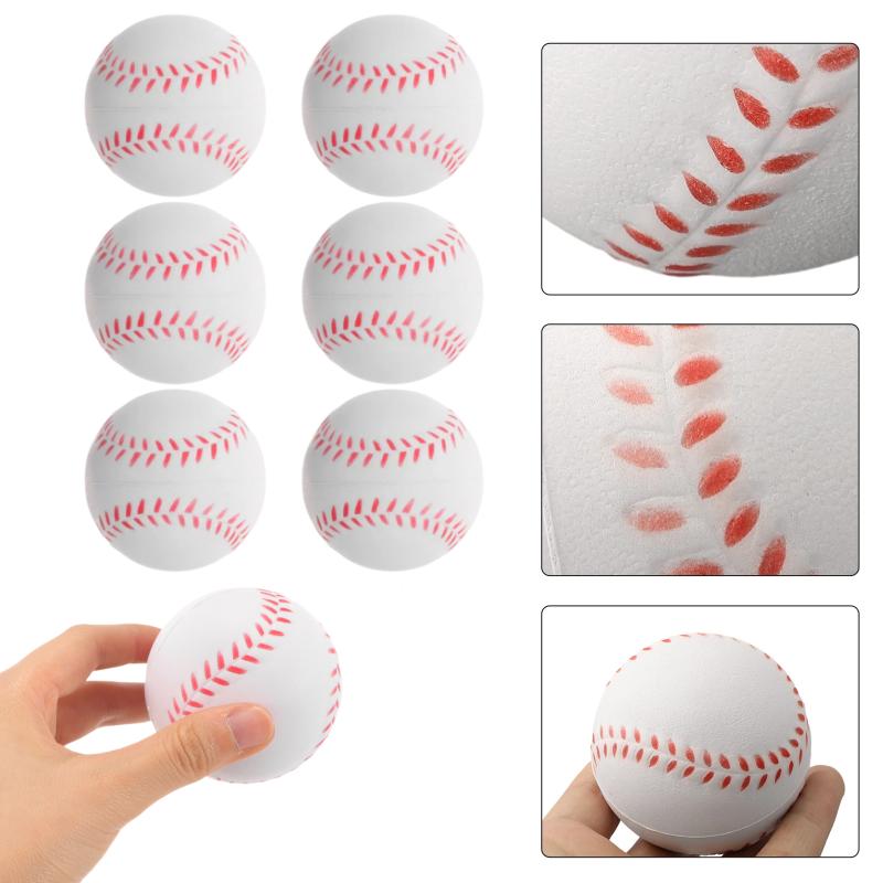 12 st PU Baseball Mjuk Svampboll Leksak Utomhussport Träning Baseboll Barn Avstressande Inomhus Utomhus Leksaksboll
