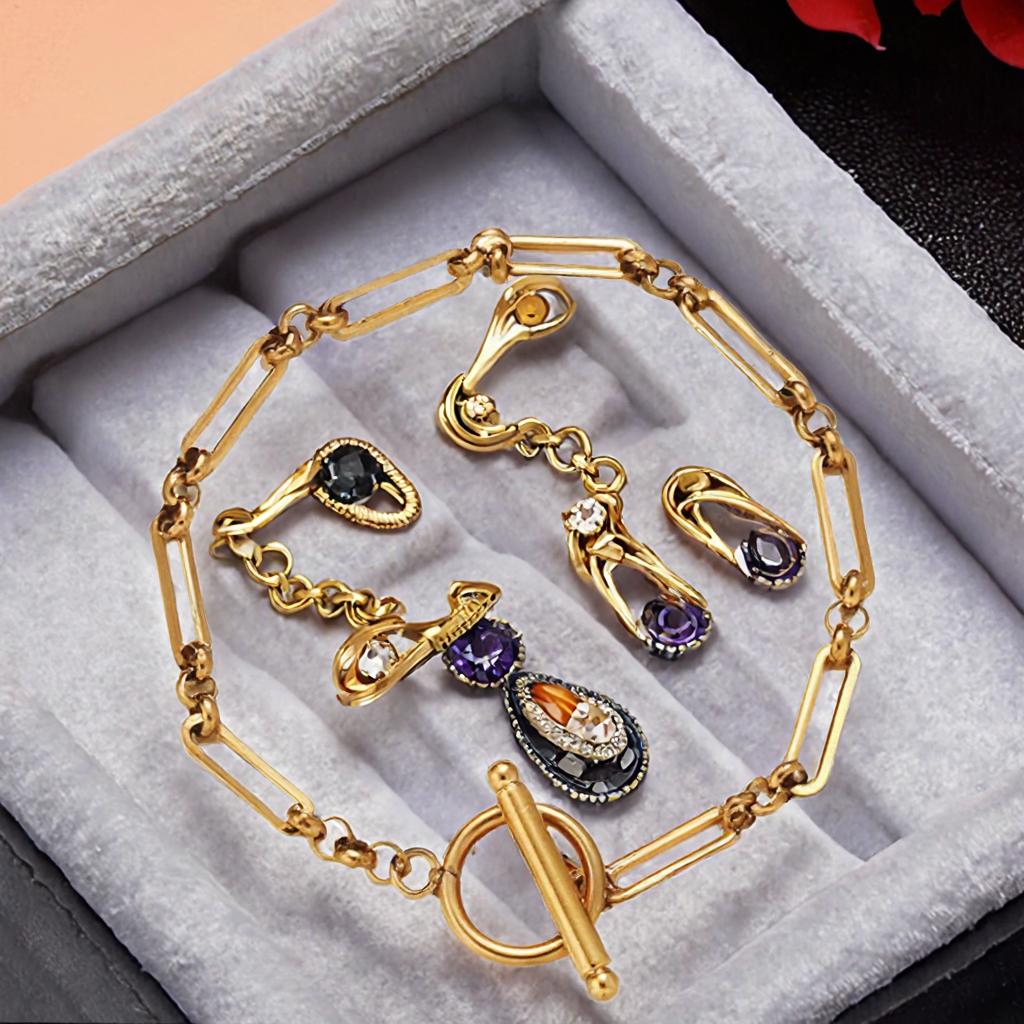 Trendy Cuban Link Chain Fine Bracelet Stainless Steel 14K Gold Plated Women's Jewelry Party