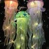 Hanging Jellyfish Light Glowing Night Hanging Light Crafts Household for Indoor Outdoor Garden Yard Decoration