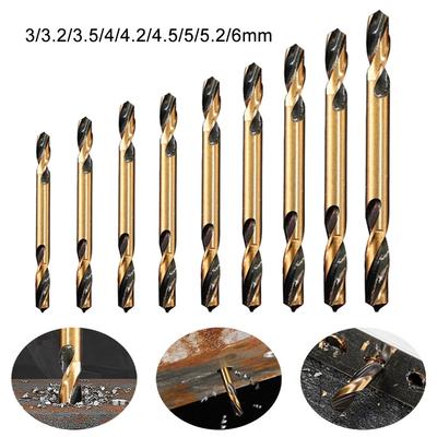 High Speed Steel Doubleheaded Auger Drill Bit 1pc For Drilling For Metal Wood with Hand Drill and Electric Drill