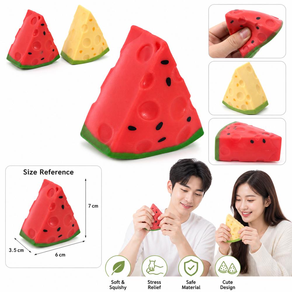 Watermelon Pattern Watermelon Squishy Toy Red Squeeze Toy New Stress Relief Toy Fidgeting