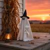 Light Up Ghost Decoration Halloween Walking with Sound, Witch Hat Animated Fantasy Ornament Prop, Talking Haunted House Decor for Party Night