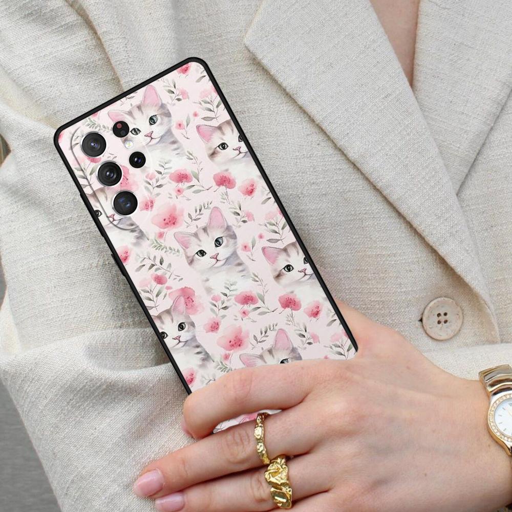 Cute American Shorthair Kitten Cell Phone Case for Samsung Galaxy S26 Ultra S25 S24 S23 S22 S21 S20 Note10 Cover