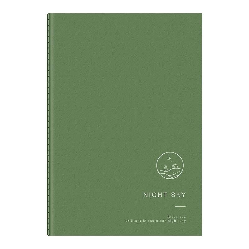 A5 Minimalistisches Retro Notizbuch - 1 Stück, geheftet mit horizontalen Linien