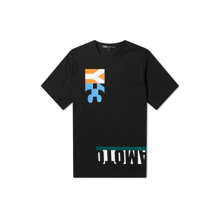 adidas Y-3 Unisex Multi Block Graphic Printing Tee Black FN5727 XS