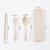 Wheat Straw Tableware Fork Spoons Chopsticks Plastic Portable Tableware Set