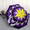 "Magical Star Stained  Decor"Umbrella, Portable 3-Fold Compact Umbrella for Men & Women ES51