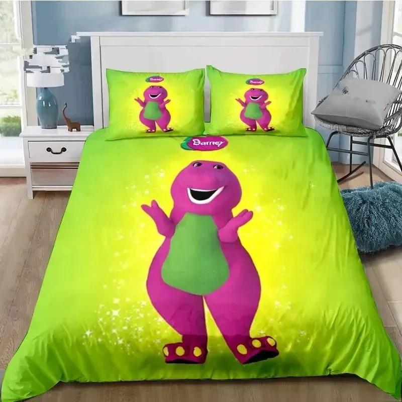 Comforter 3D Print Barney Cartoon Friends Bedding Set Bedroom Soft Modern S Comefortable And