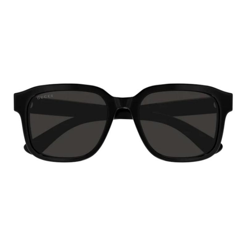Gucci Logo Design Recycled Acetate Rectangular Sunglasses Men's Black