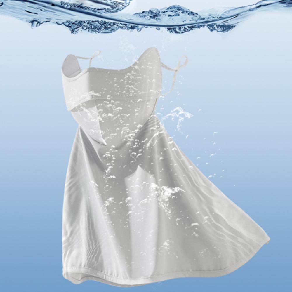 Women Face Neck Integrated Sun Protection Mask UPF50+, Cool Ice Silk Anti Ultraviolet Face Gaiter