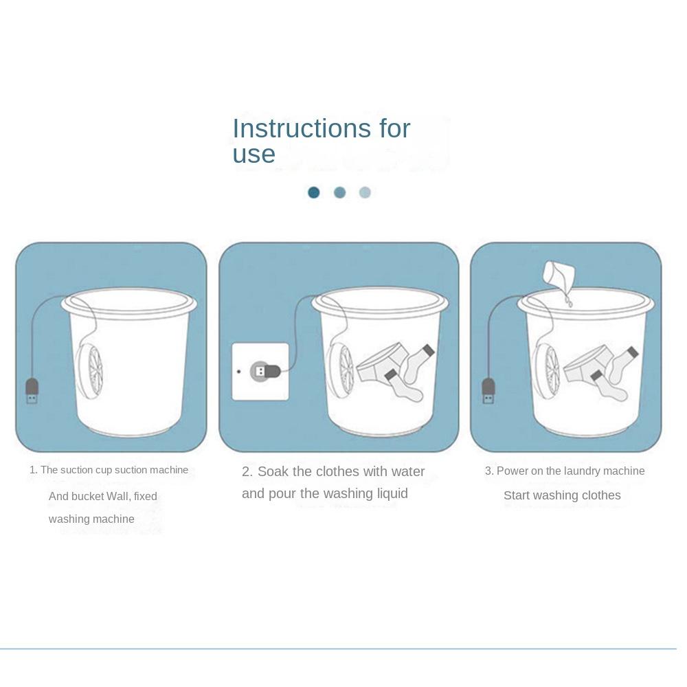 USB Portable Ultrasonic Washing Machine with Blue Light Automatic Cycle Cleaning Tools  Underwear