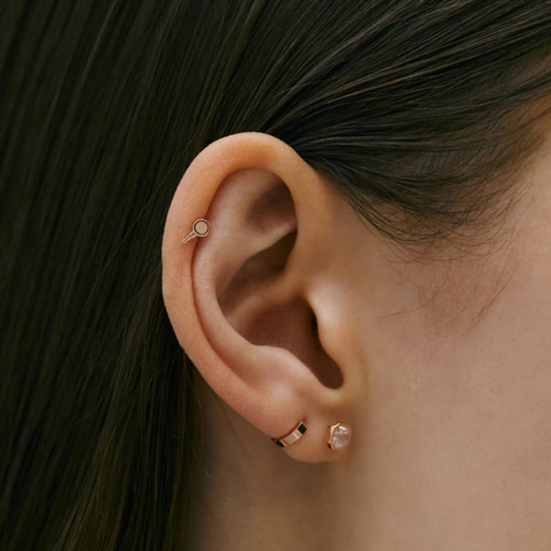 Tirr Lirr 14K Pink Gold Lucky Round Piercing TEPK4P00254M(PC)-3