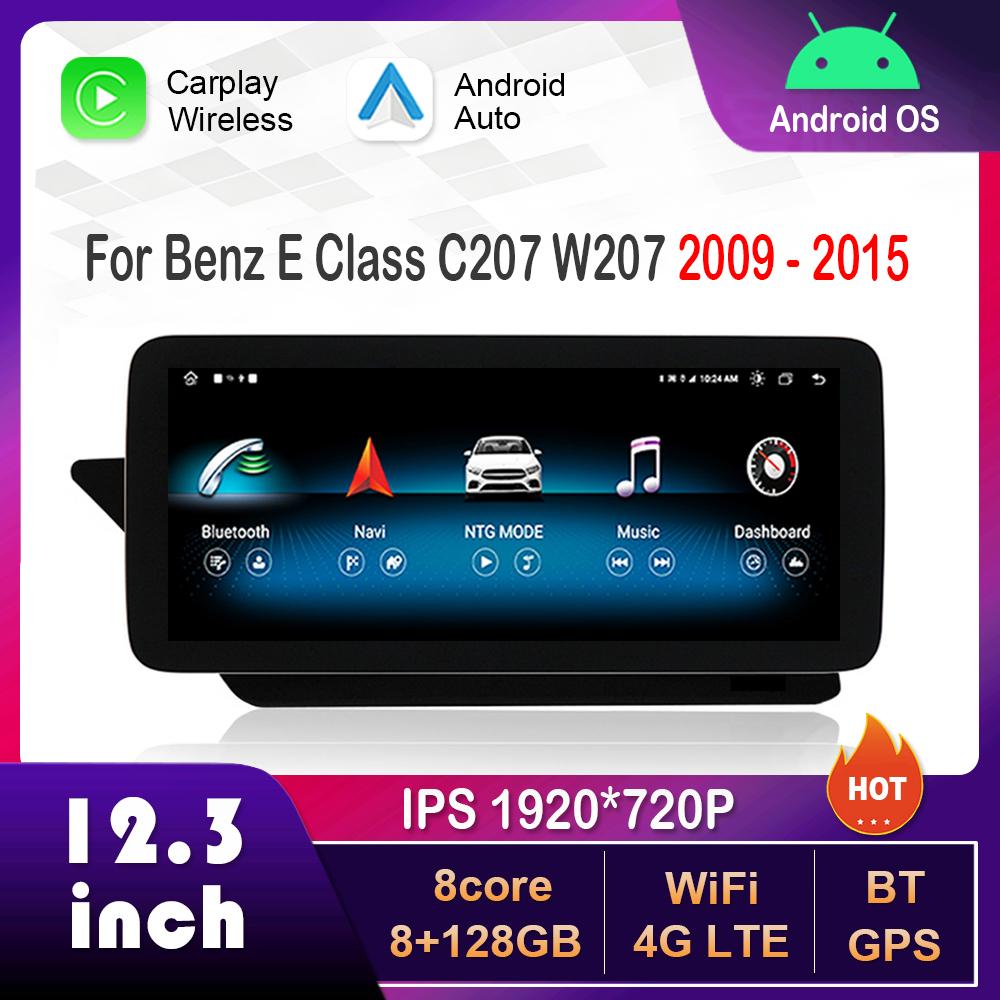 

12.3 for Mercedes Benz E Class C207 W207 2009 - 2015 NTG 4.0 4.5 System Android Car Radio Multimedia Player HD Touch Screen