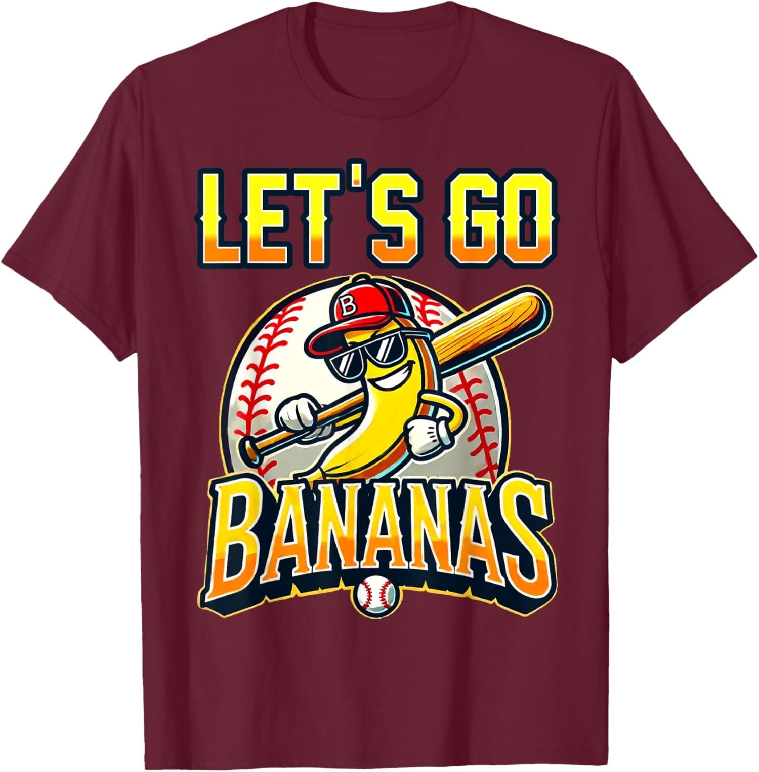 Cute Banana Graphics Baseball Team Banana Lovers Unisex T-Shirt S