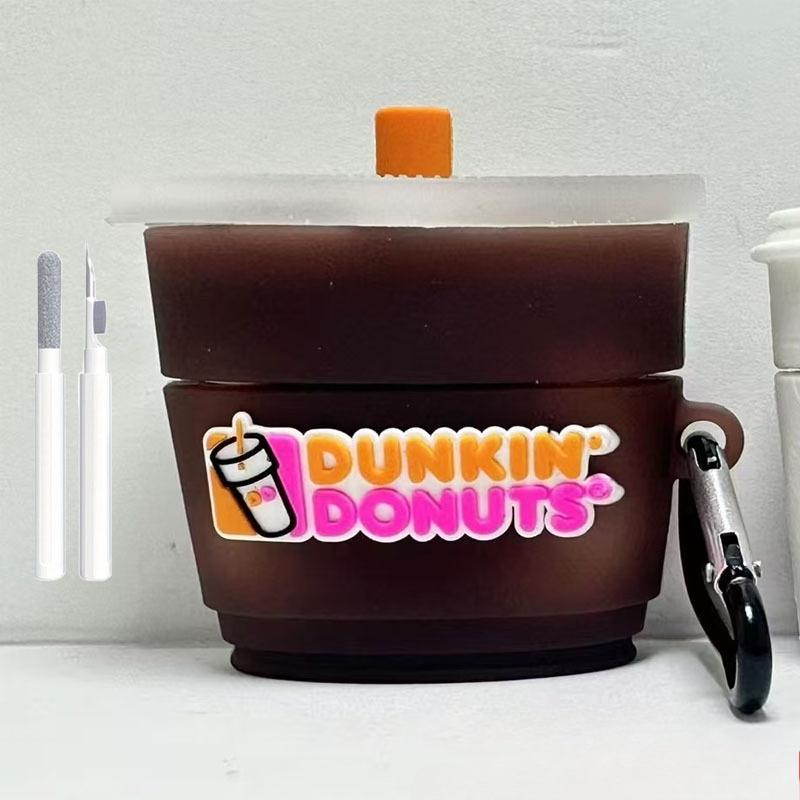 Creative Simulation Coffee Cup Drinking Mug Headphone Cover For Apple Airpods1/2 Pro Pro2 3 4 Silicone Drop Proof Headphone Case