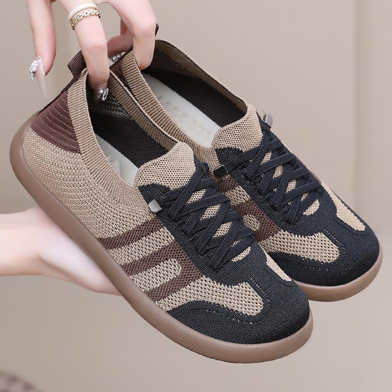 Shoes women's summer new German training shoes single shoes shallow mouth breathable one pedal mother shoes casual women's shoes