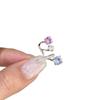 "Pink and Blue Sweet Dream" Dopamine Contrast Color Treasure Row Drill Ear Clip No Ear Piercing Light Luxury Delicate Premium Sensitive Ear Bone Clip