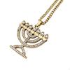 Elegant Menorah Pendant - Stylish Jewish Necklace