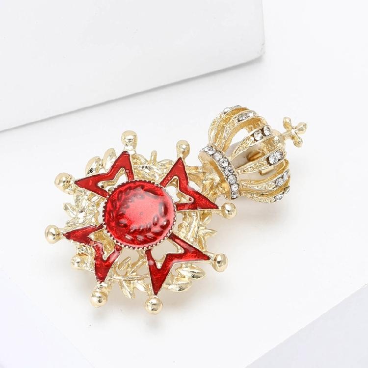 Elegante Emaillierte Kronen Medaillen Anstecker Dekoration für Damen und Herren für Preisverleihungen und Soziale Zusammenkünfte