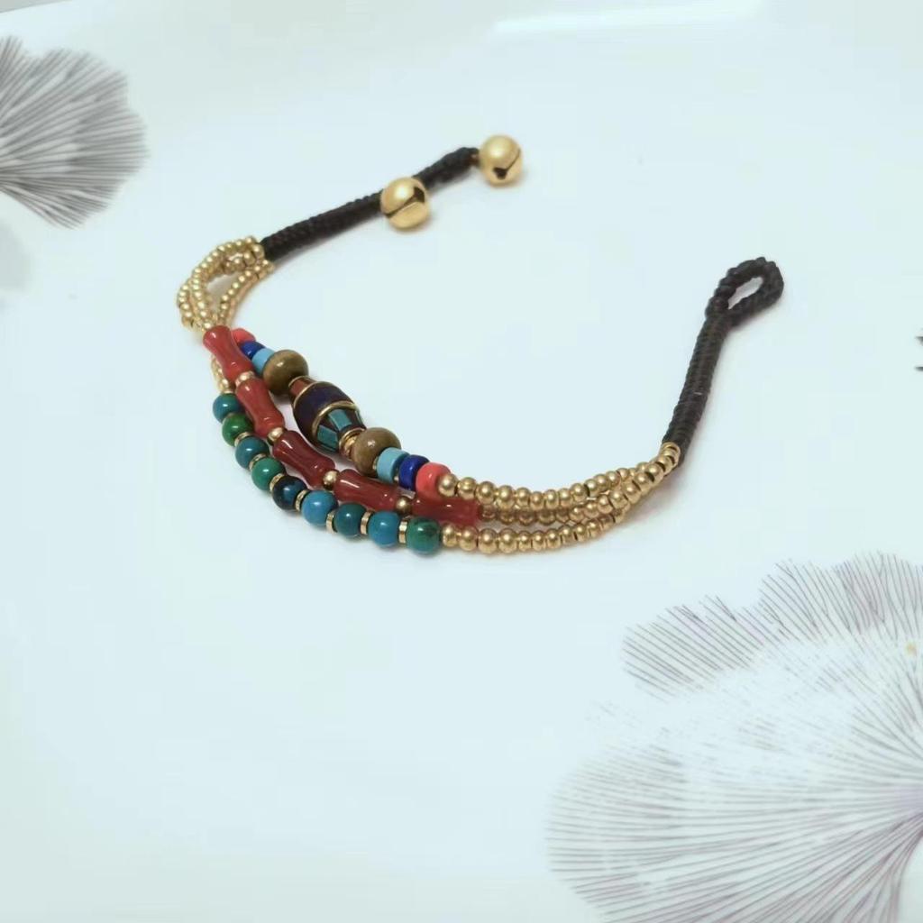 Tibetan Ethnic Style Handmade Women's Bracelet: Retro Nepalese Woven Rope