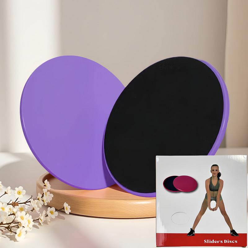 2pcs Pilates Slide Discs Yoga Abs Fitness Foot Mat Sled Waist Trainer Slide Board for Hip Lifting and Core Strength Training