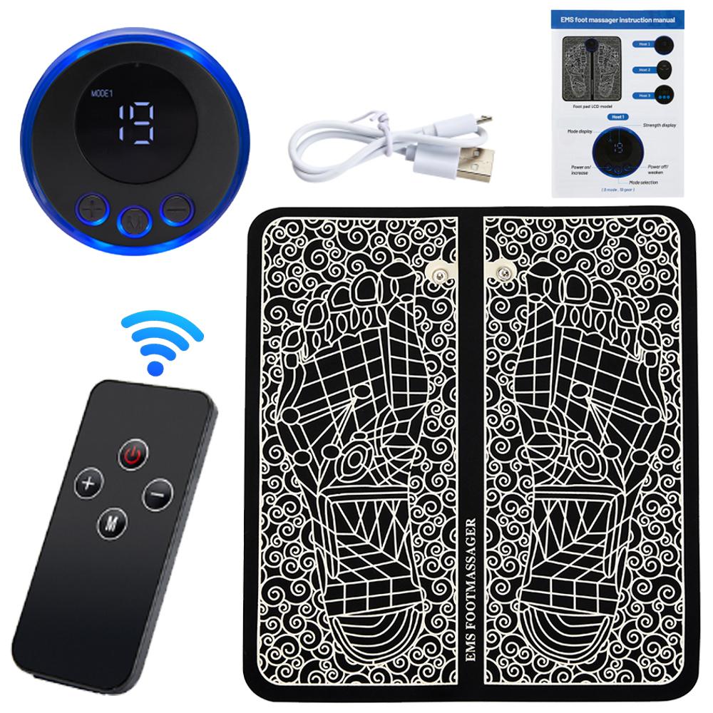 Electric EMS Foot Massager Accessories Pulse Muscle Stimulator Foldable Foot Massage Pad Relief Pain Relax,Support Dropshipping
