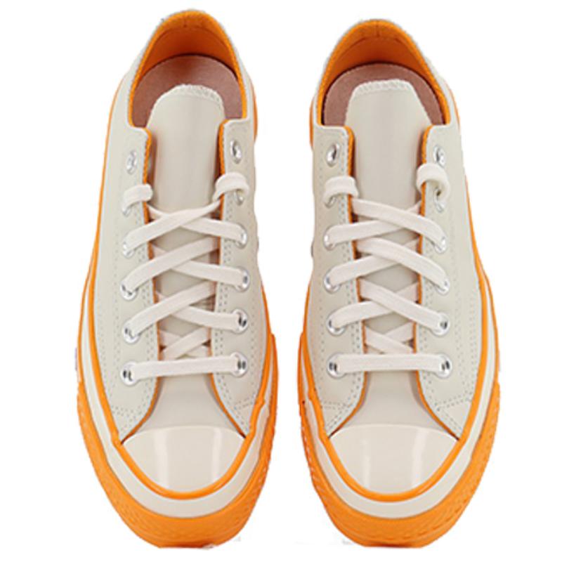 Converse Pantofi Sport Joasă Pânză Versatili Zilnici Ediție Limitată Ziua Îndrăgostiților anii 1970 Femei Alb Portocaliu