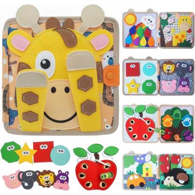 Educational Plane Toys Busy Board - Motor Skills Learning Busy Book Quiet Activity Sensory Toy for Boys & Girls Birthday Gift