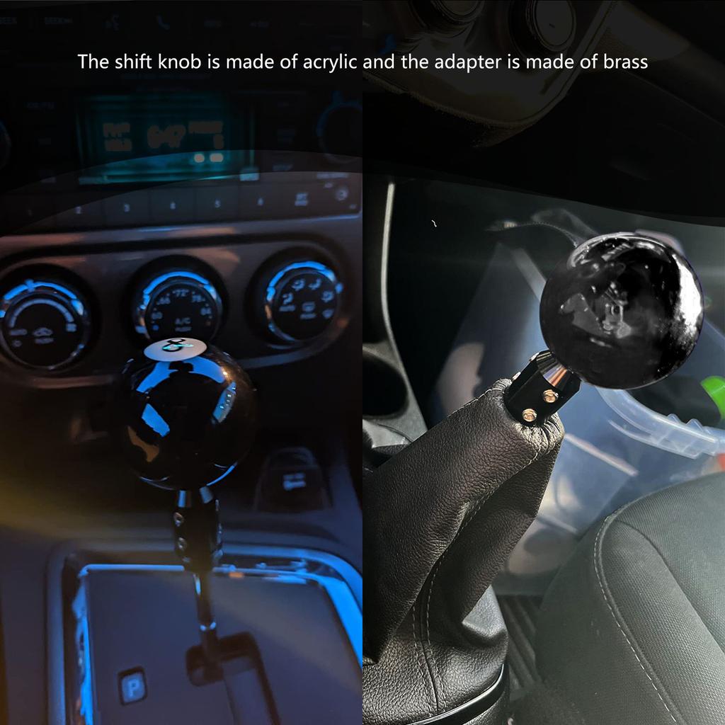 Car Gear Knob with Universal Adapter Manual Transmission Gear Knob Acrylic Gear Shifts Knob for Manual Transmissions