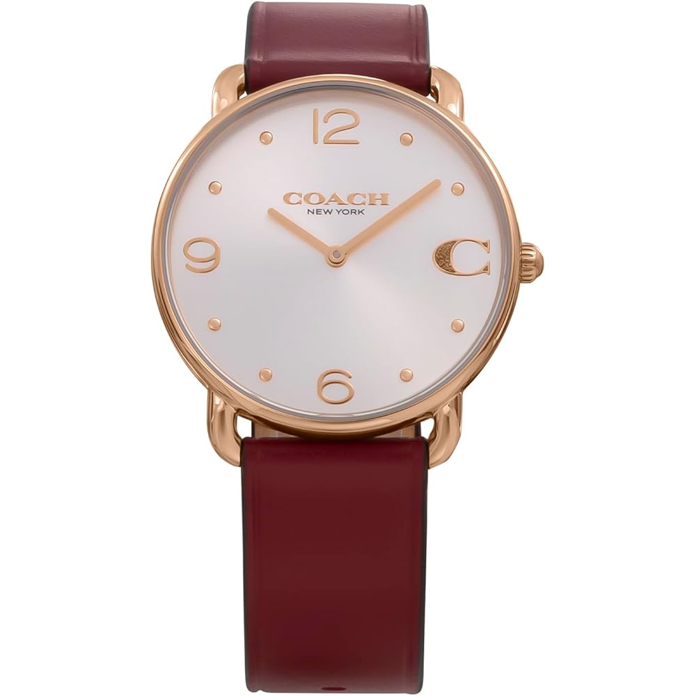 Coach Women s Quartz Watch Silver Dial Water Resistant Red 14504204