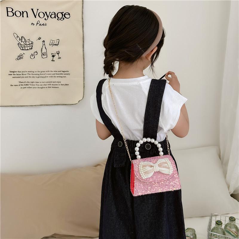 Fashionable Mini Children's Handbag Stylish Princess Bowknot Crossbody Bag For Girls
